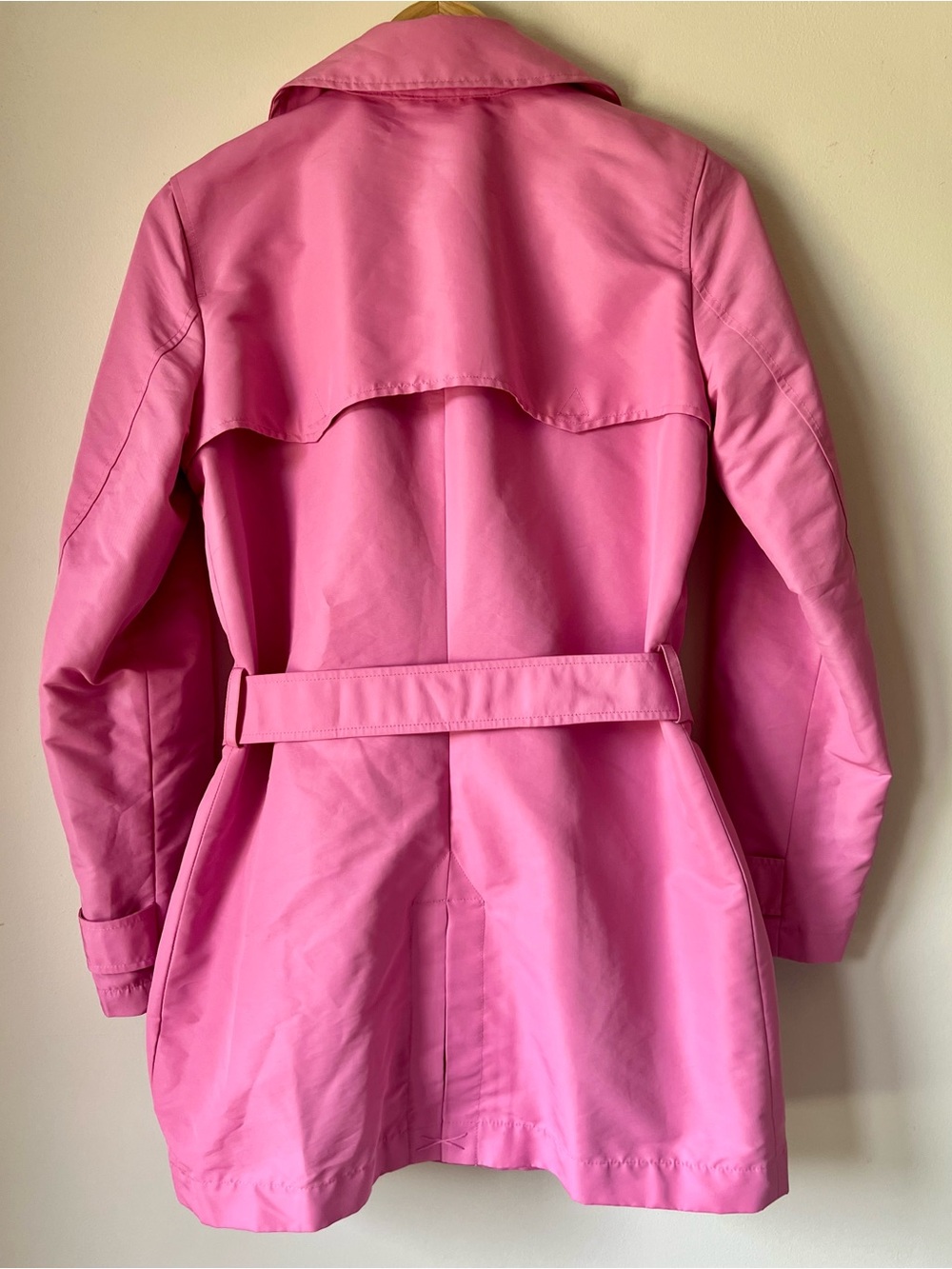 Lauren Ralph Lauren Button Belted Trench Jacket Raincoat Garden Pink Size M - Picture 3 of 11